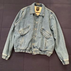 Oversized Denim Bomber